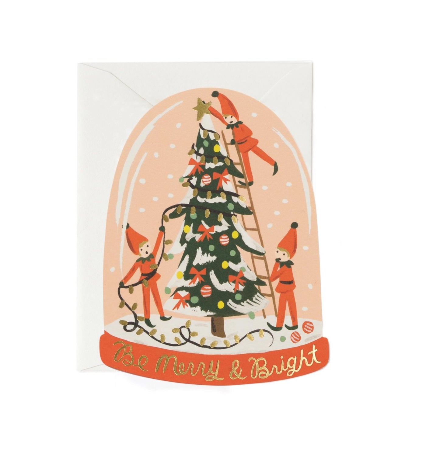Merry Elves Snow Globe Card
