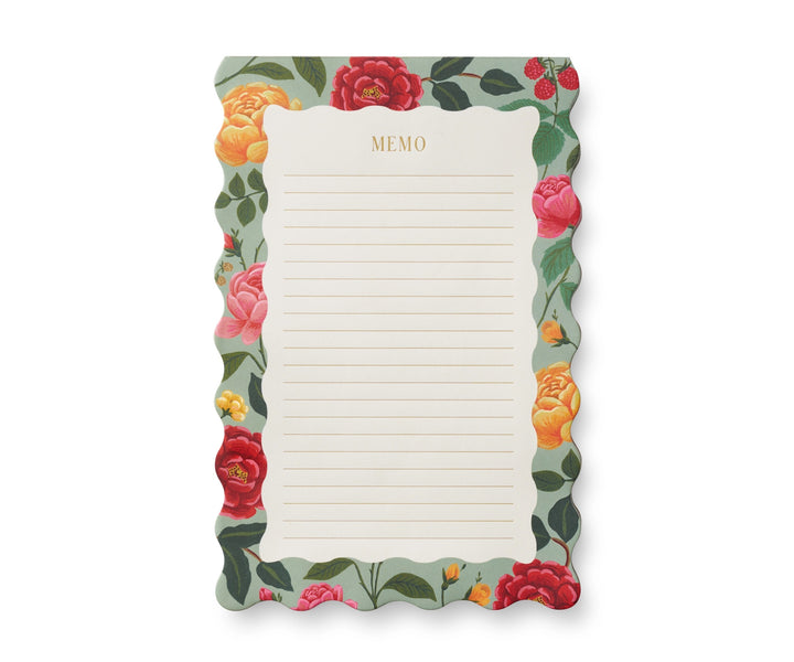Roses Memo Scalloped Notepad