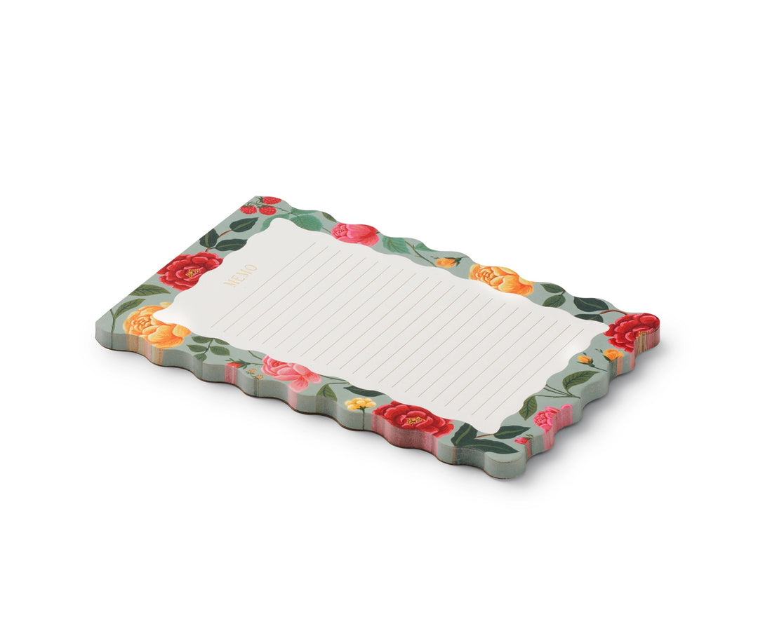 Roses Memo Scalloped Notepad