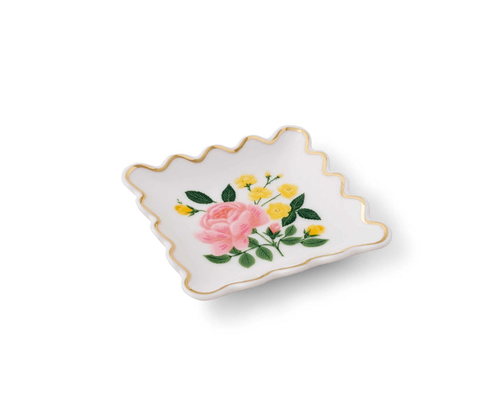 Roses Scalloped Catchall Dish