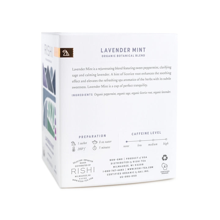 Lavender Mint Organic Tea Box - 15 Pack