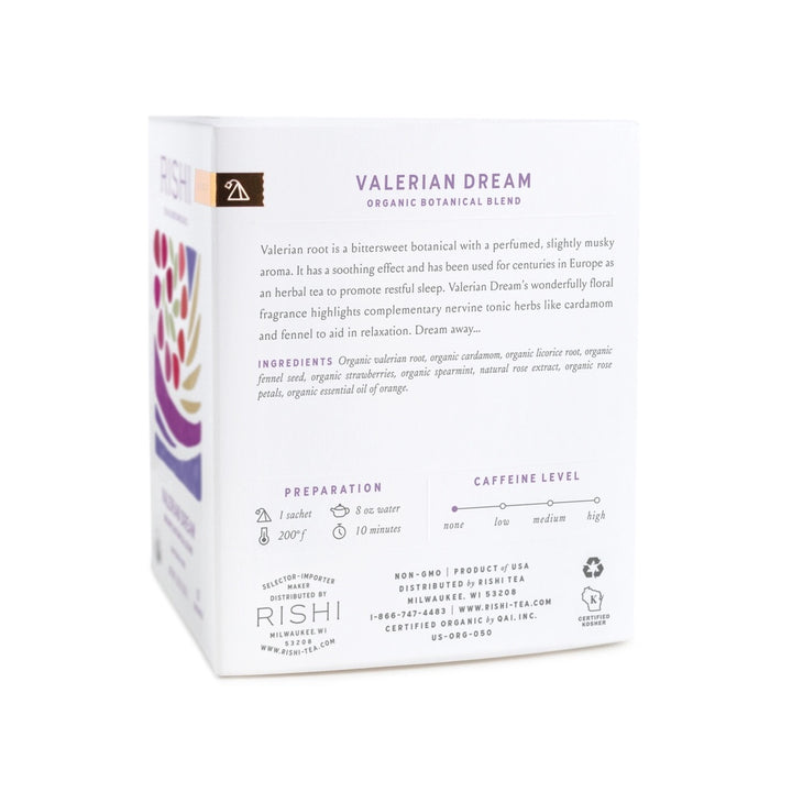 Valerian Dream Organic Herbal Tea Box - 15 Pack
