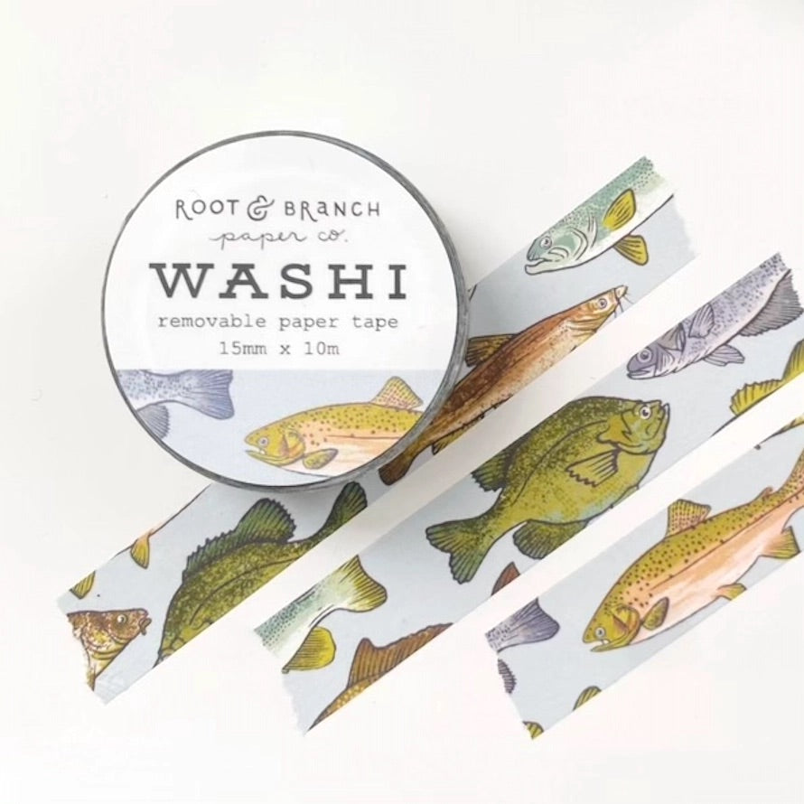 Freshwater Fish Washi Tape