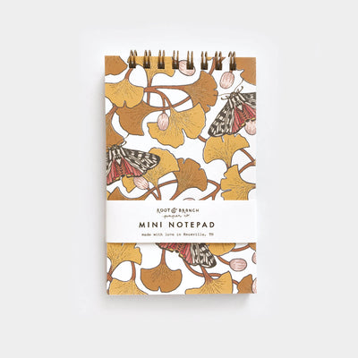 Ginko and Tiger Moth Mini Spiral Notepad