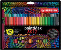 Arty Point Max 42 Pack  - This gorgeous Stabilo PointMax pen set is the perfect addition to your stationery collection, and if you ever felt the need to draw a flourishing autumnal garden, this would be the perfect set!   Details: 42 Pack 1mm Line Point 80 Size Hexagon Barrel  By Stabilo