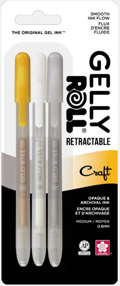 Gelly Roll Retractable Pens - Craft 3 Pack