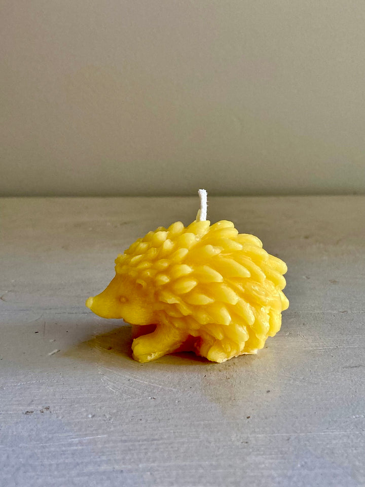 Hedgehog Beeswax Candle