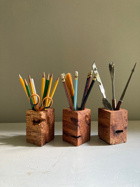 Reclaimed Oak Desk Caddy