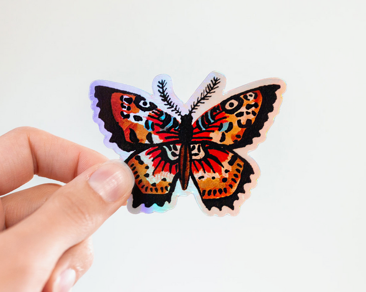 Holographic Butterfly Vinyl Sticker