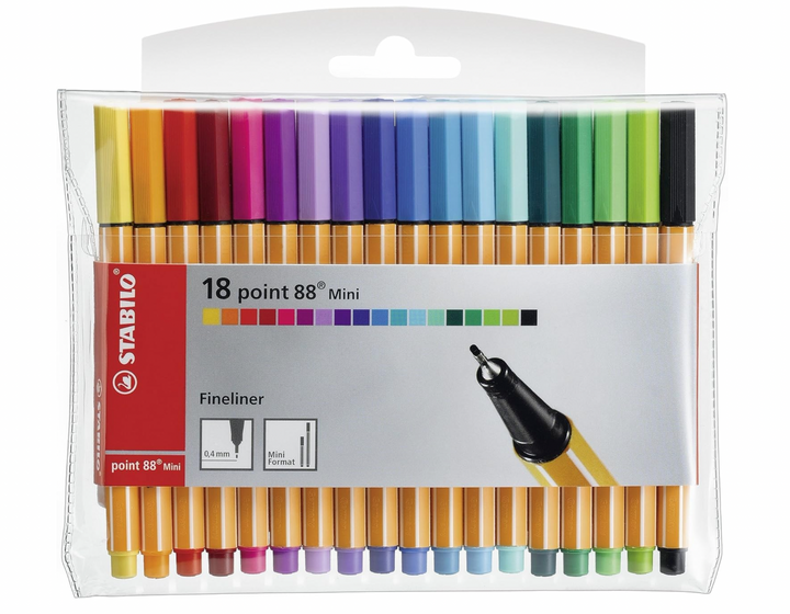Stabilo Point 88 Pens - Mini 18 Pack
