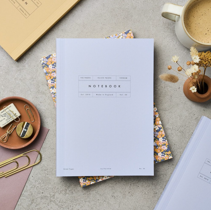 Ruled Cornflower Blue Lay-Flat Notebook - Vol. 50