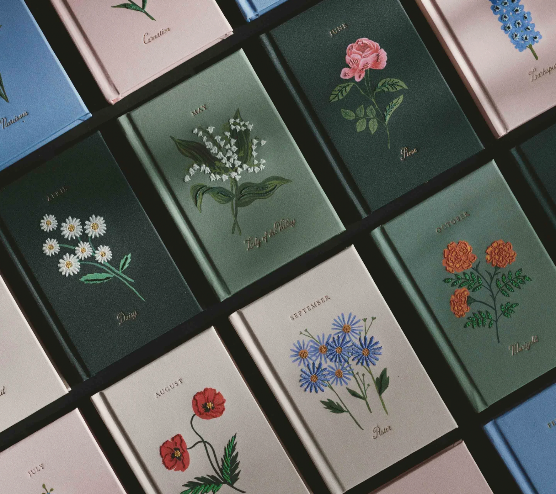 Mini Birth Month Embroidered Journal - February Violet