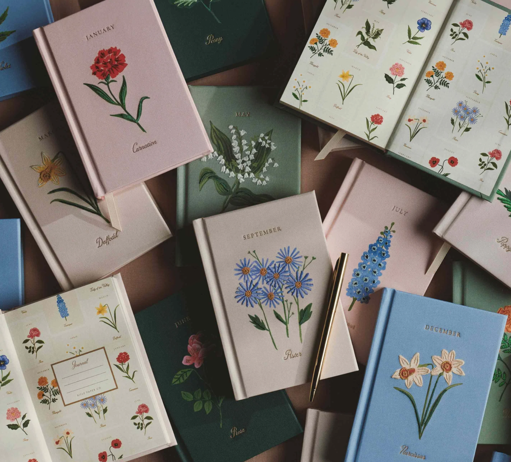 Mini Birth Month Embroidered Journal - February Violet