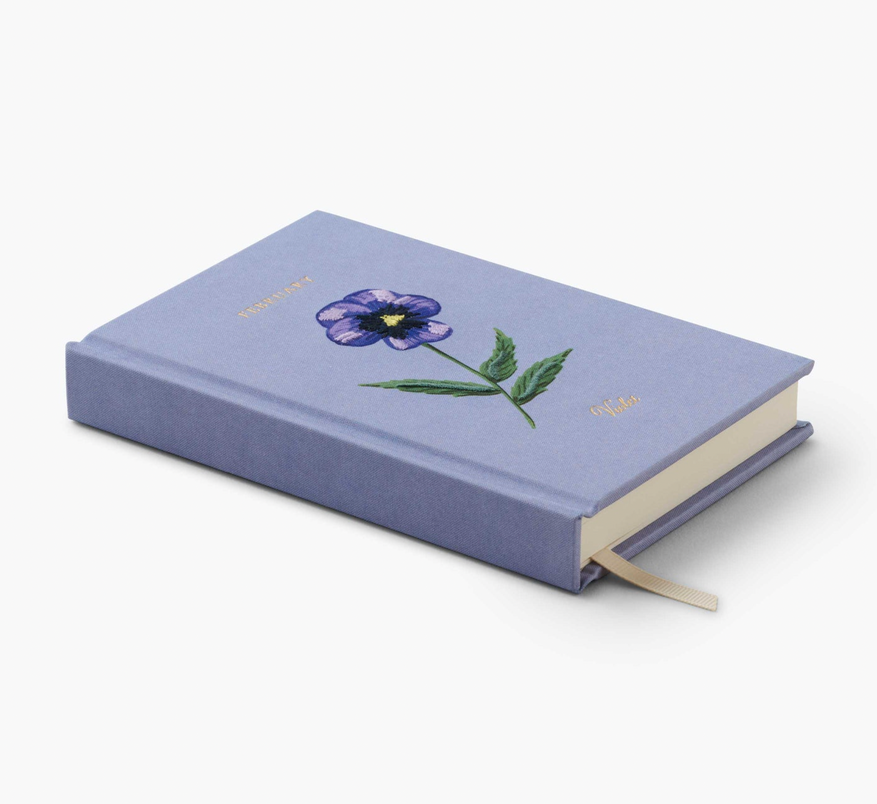 Mini Birth Month Embroidered Journal - February Violet