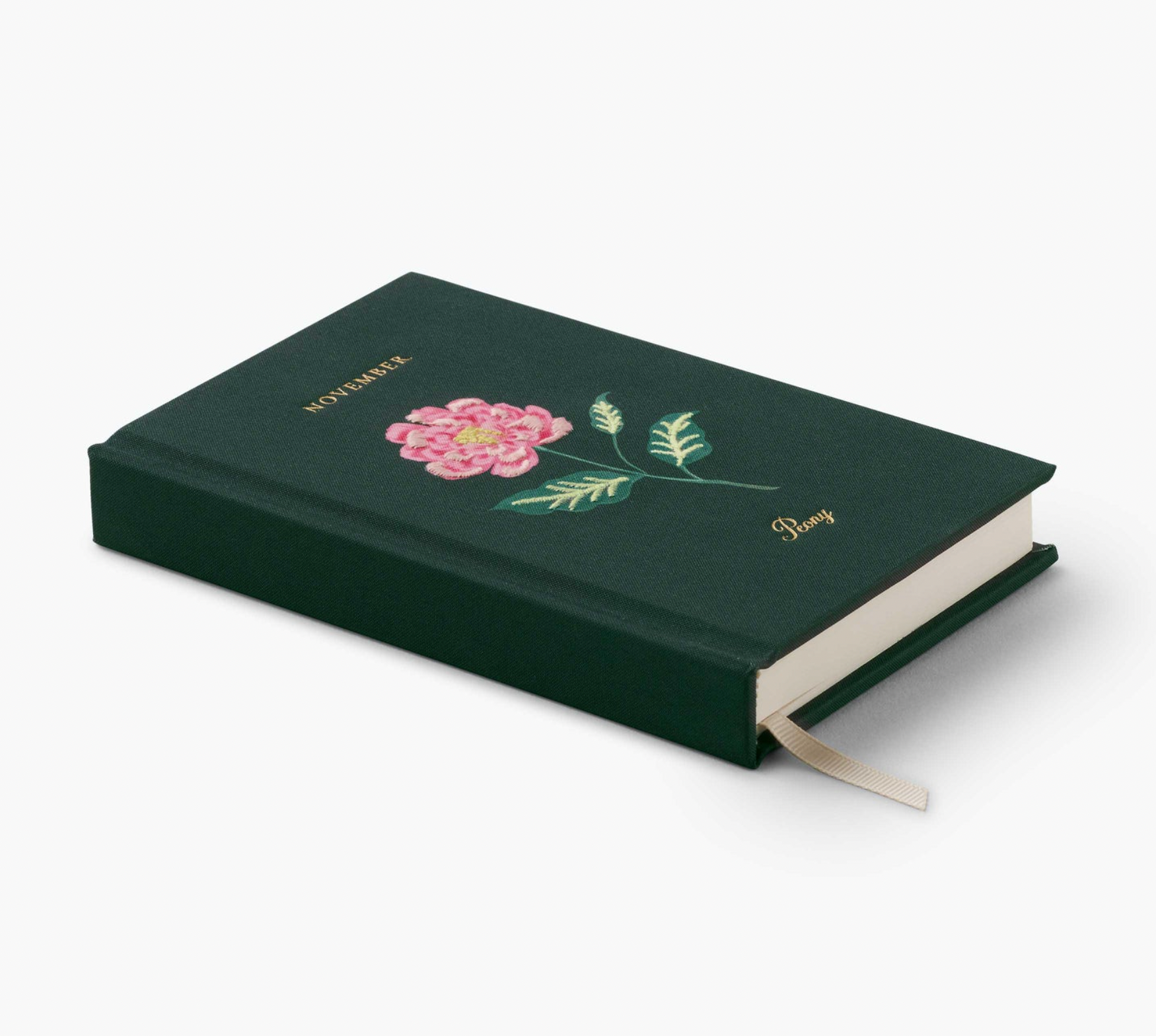 Mini Birth Month Embroidered Journal - November Peony