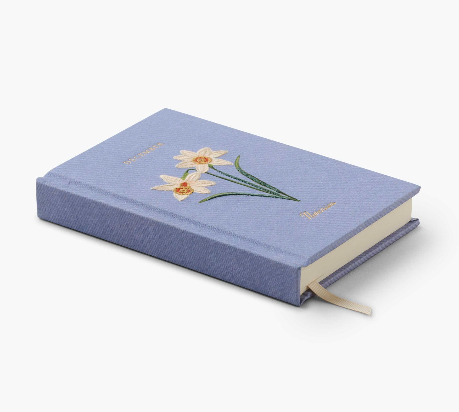 Mini Birth Month Embroidered Journal - December Narcissus