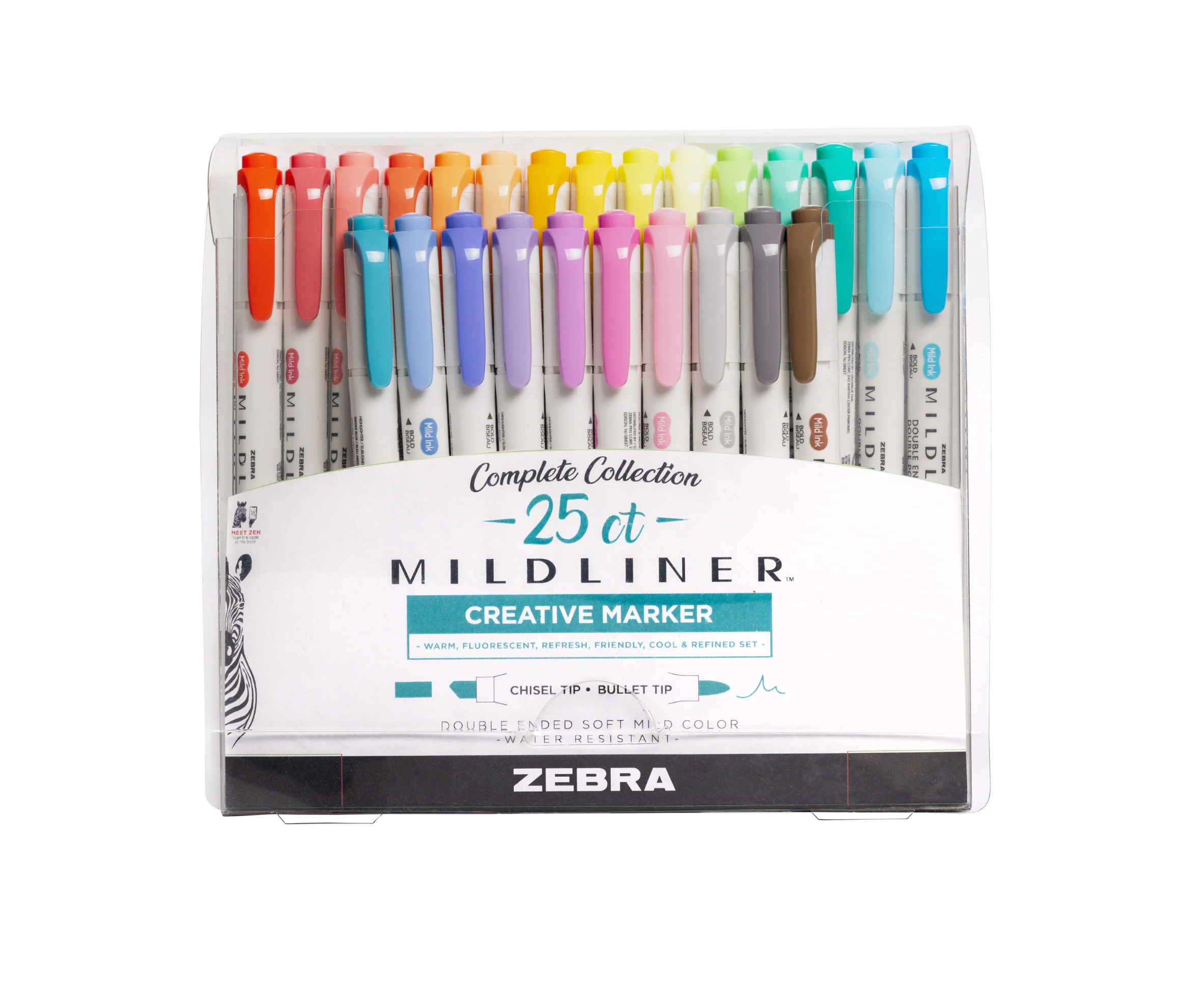 Zebra Mildliners - 8 Assorted Colorways