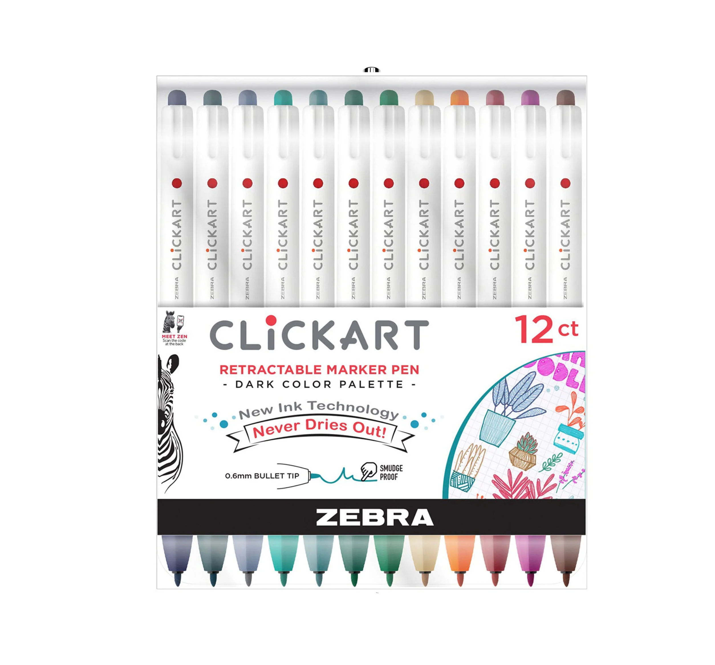 Zebra ClickArt Pens - 4 Assorted Colorways