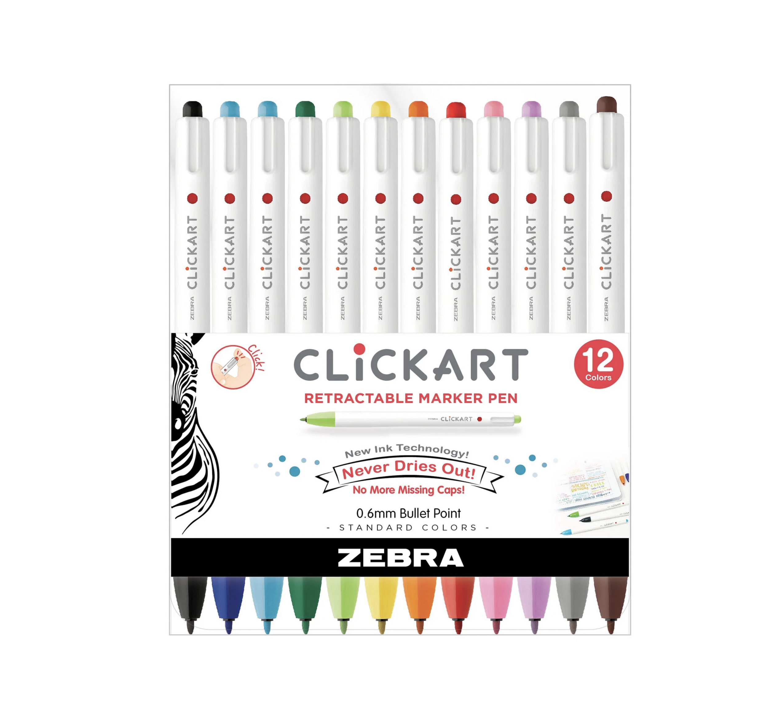 Zebra ClickArt Pens - 4 Assorted Colorways
