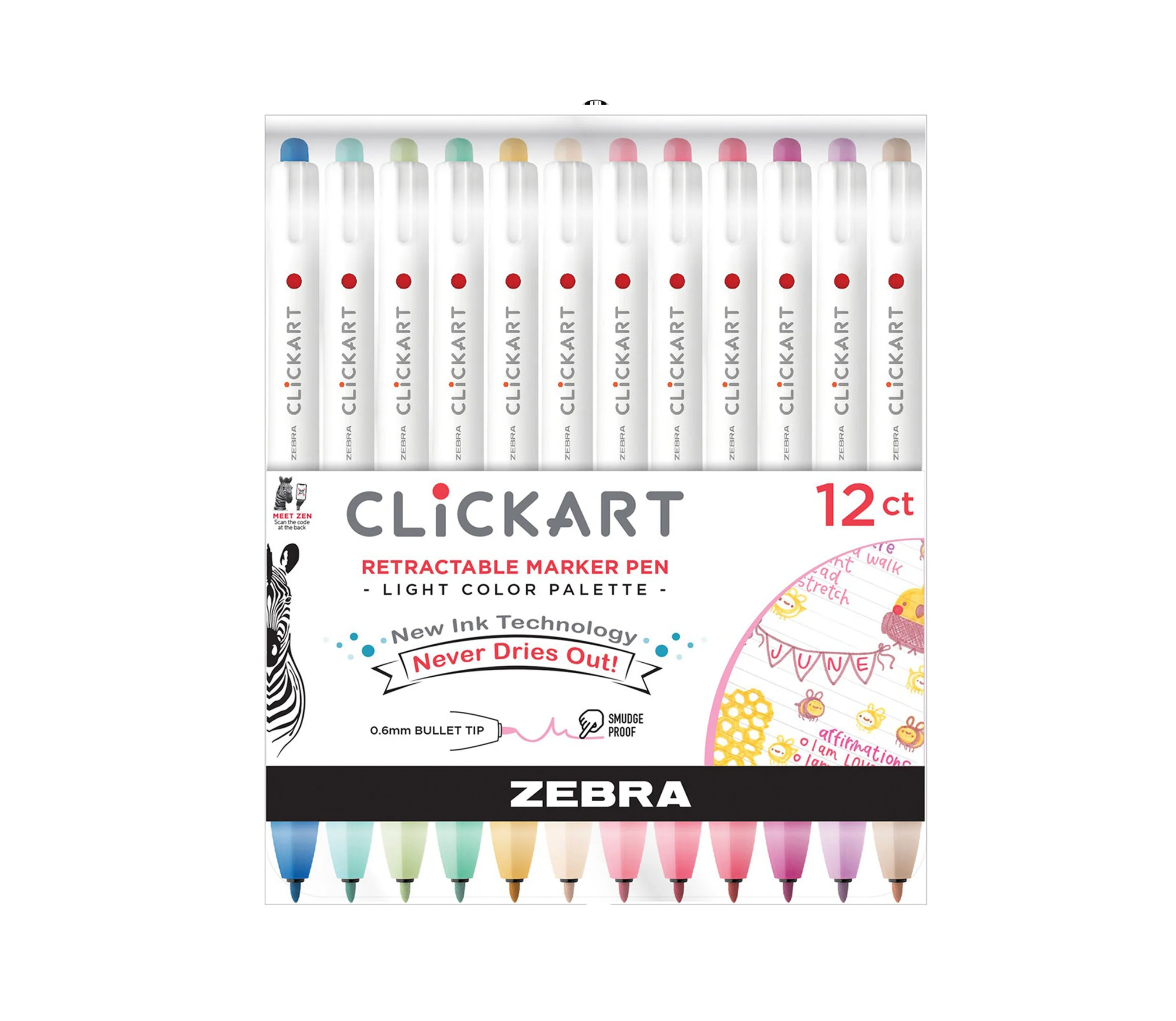 Zebra ClickArt Pens - 4 Assorted Colorways