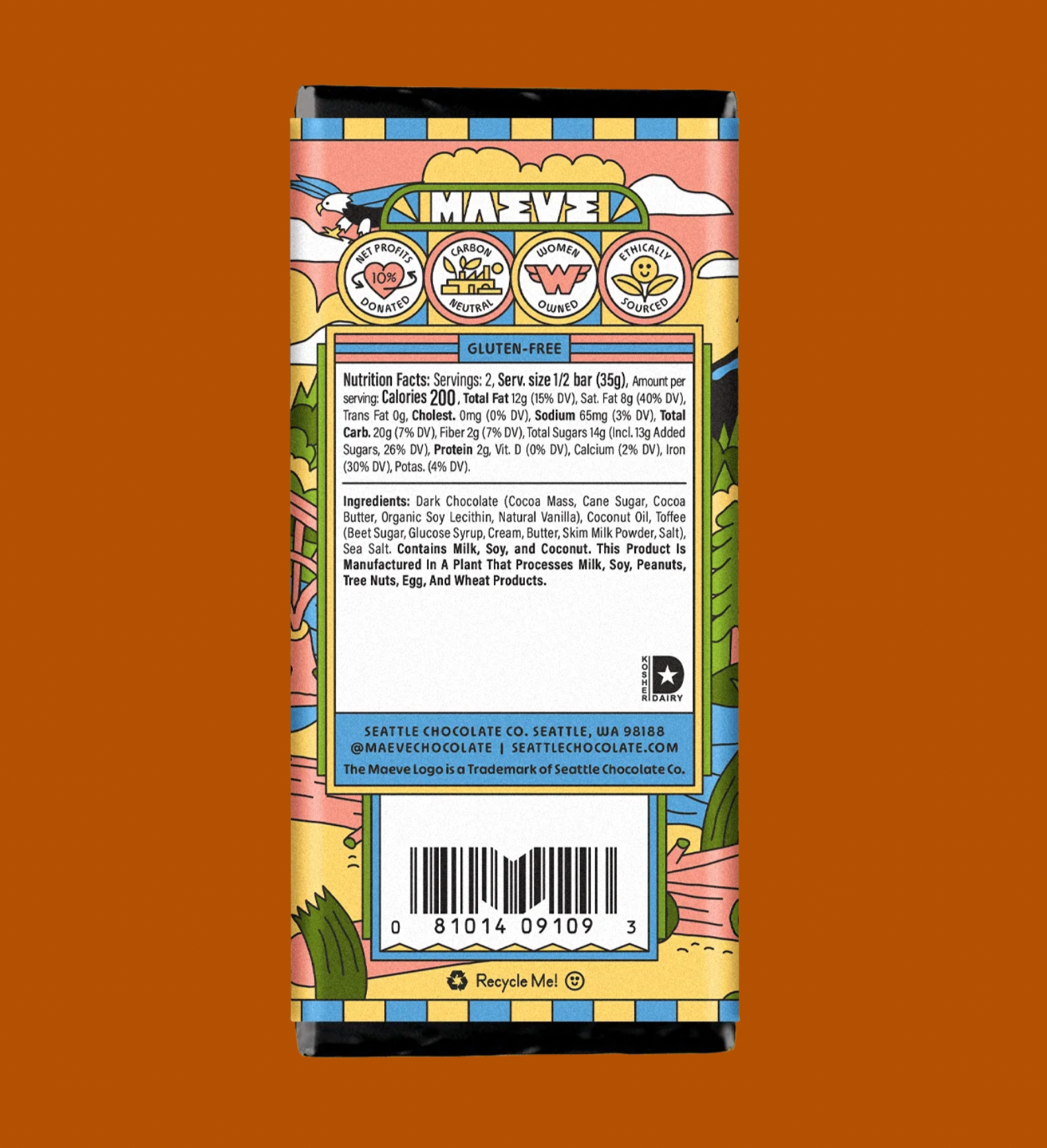 Salted Toffee Crackle Chocolate Bar