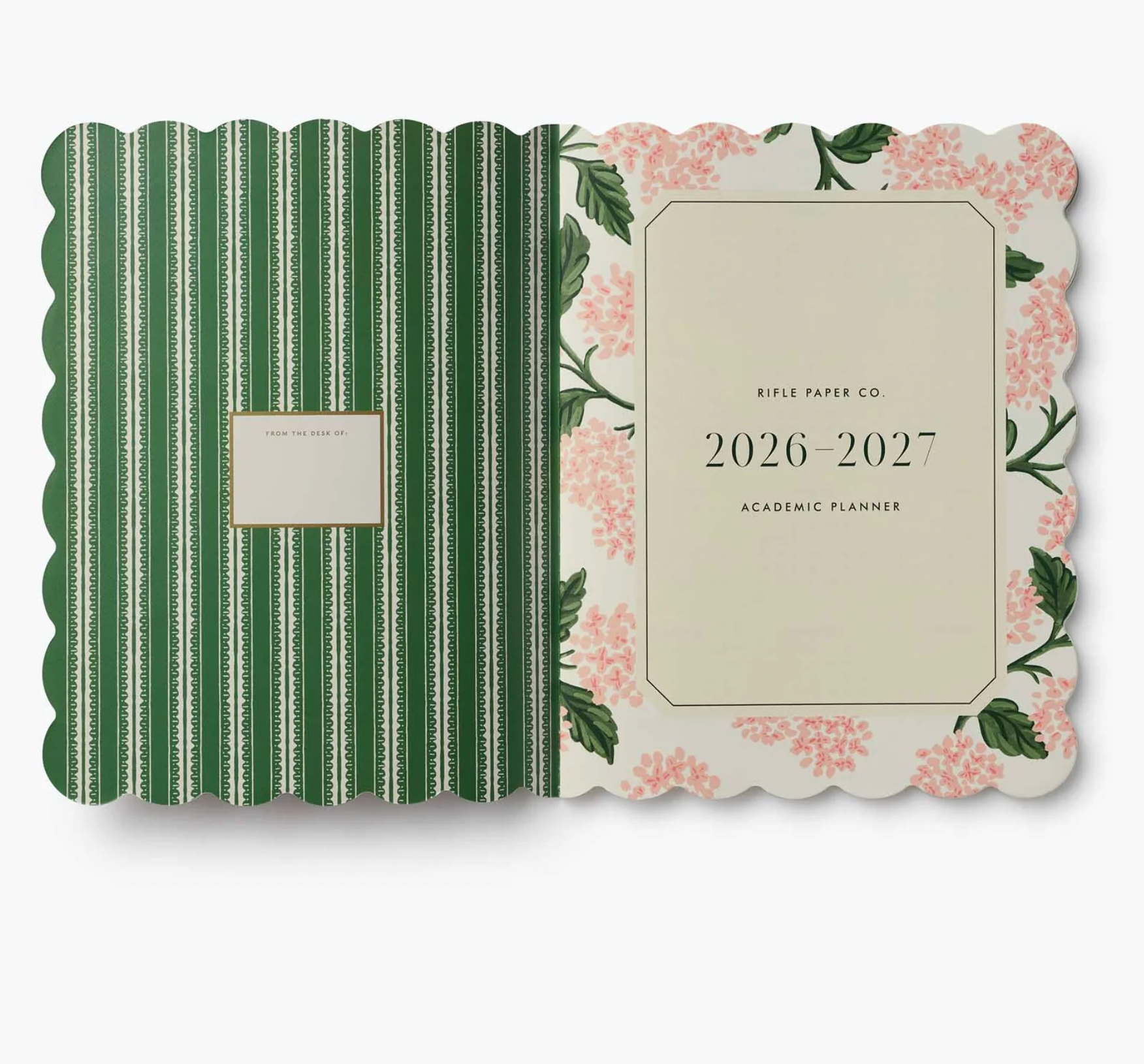 2027 Pink Hydrangea 12-Month Academic Appointment Notebook
