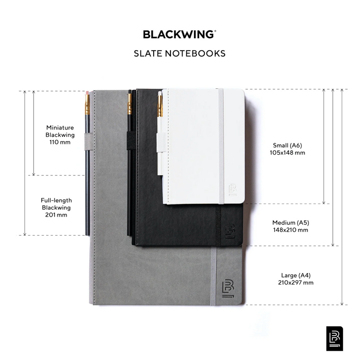 Medium Lined Blackwing Slate Notebook - Gray