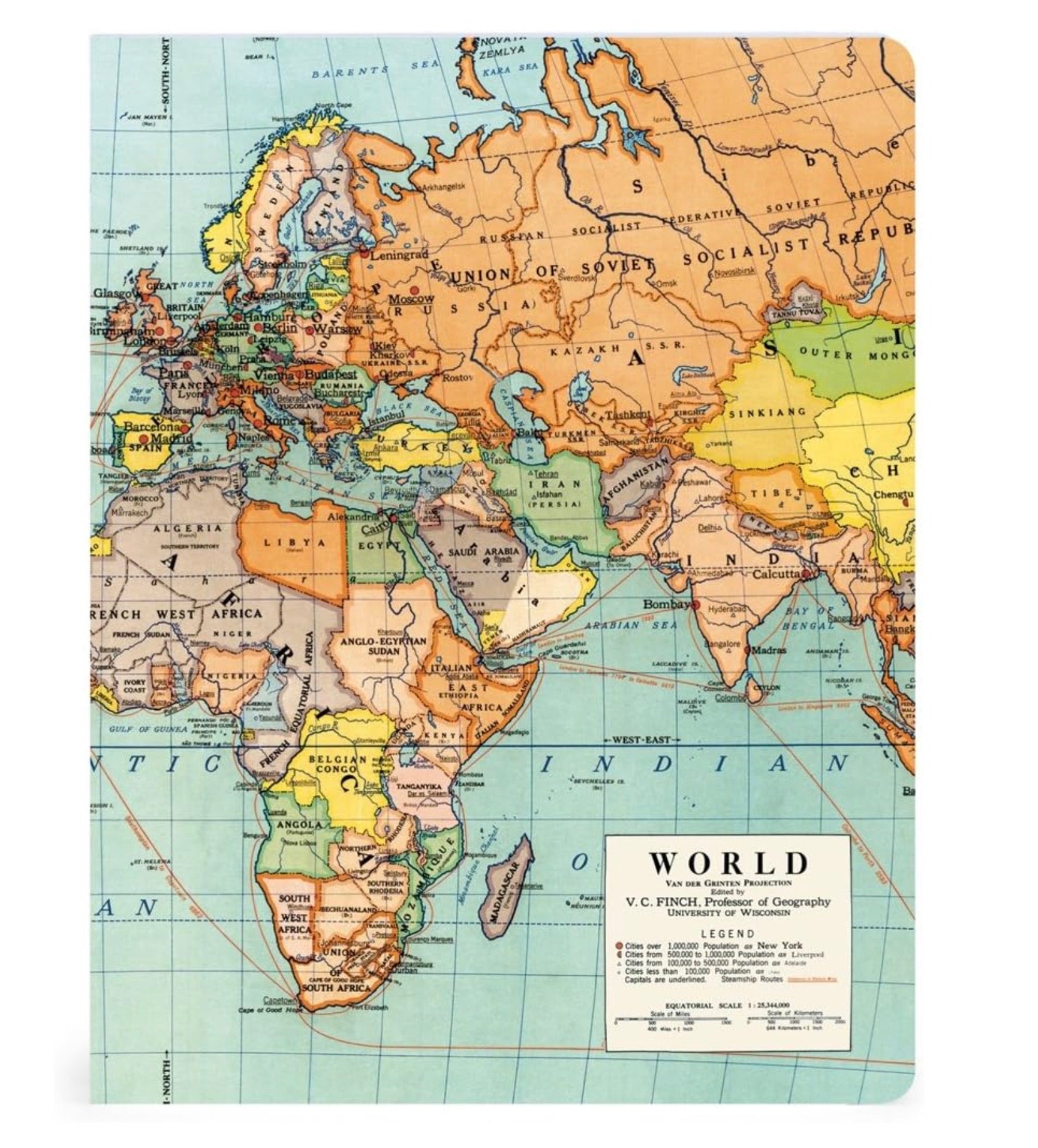 Vintage Maps Notebook Set