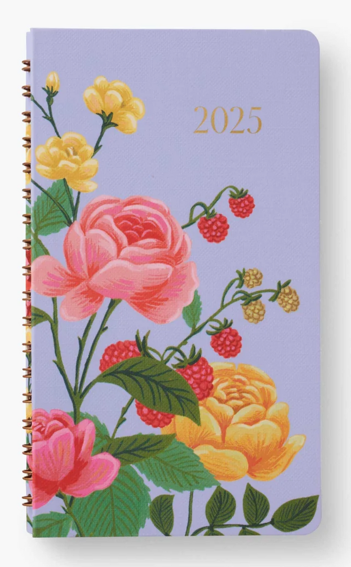2025 Roses 12-Month Spiral Pocket Planner