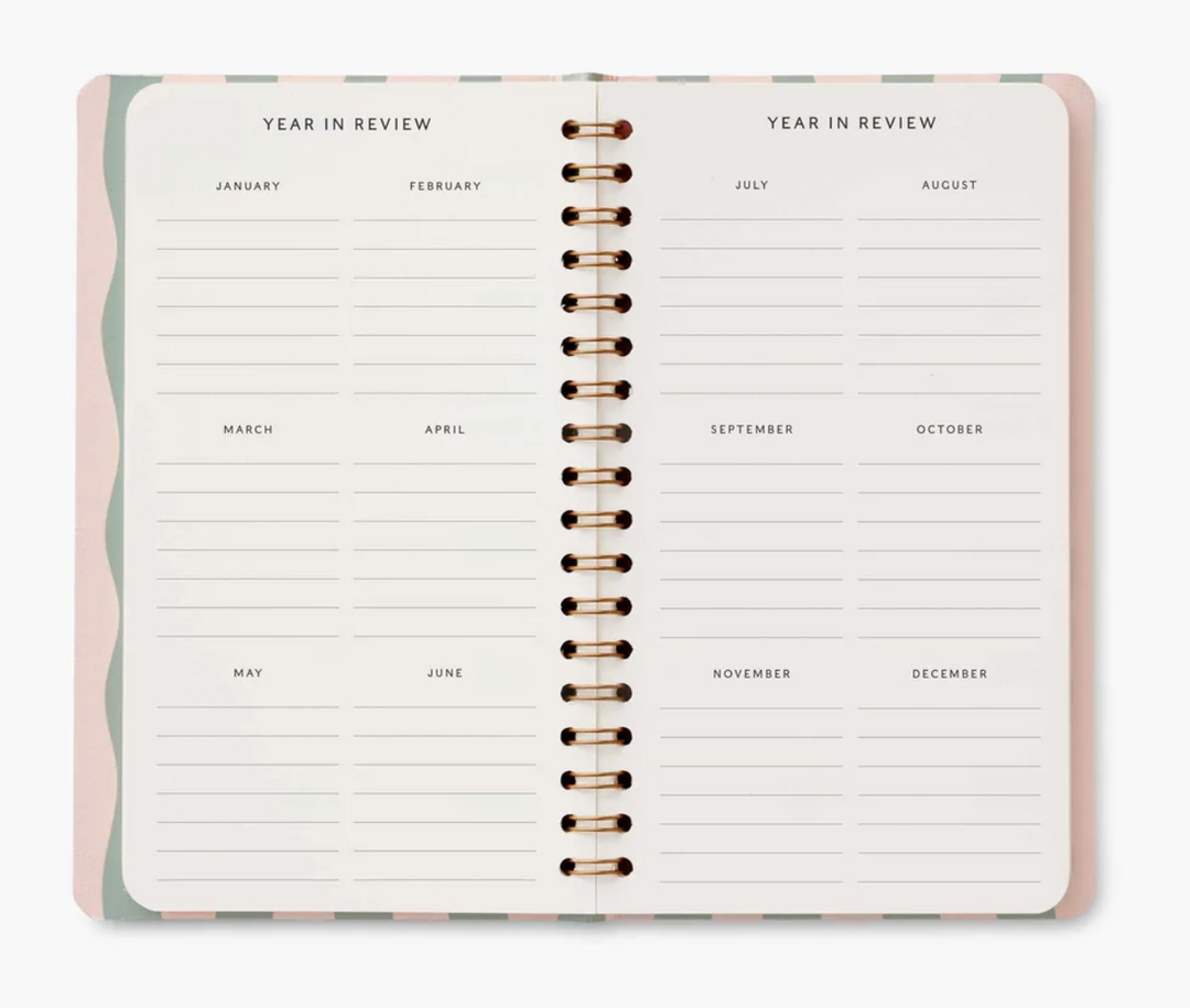 2025 Roses 12-Month Spiral Pocket Planner