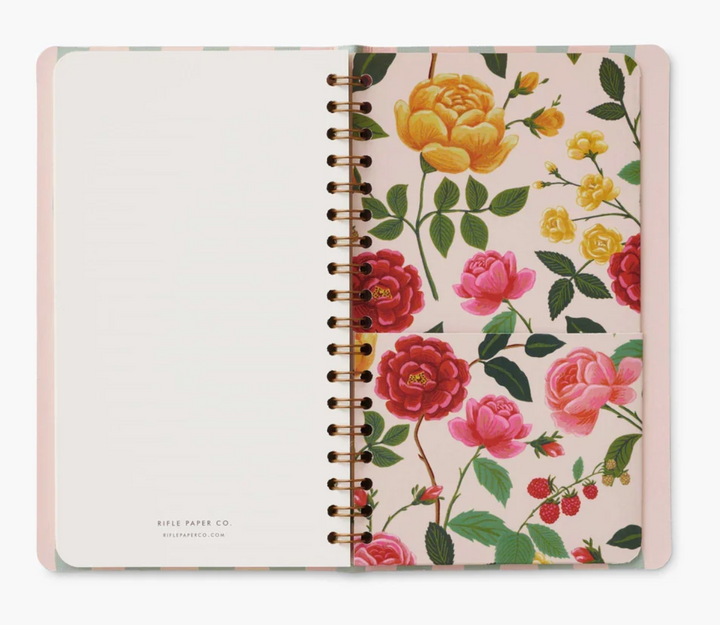 2025 Roses 12-Month Spiral Pocket Planner