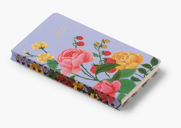 2025 Roses 12-Month Spiral Pocket Planner