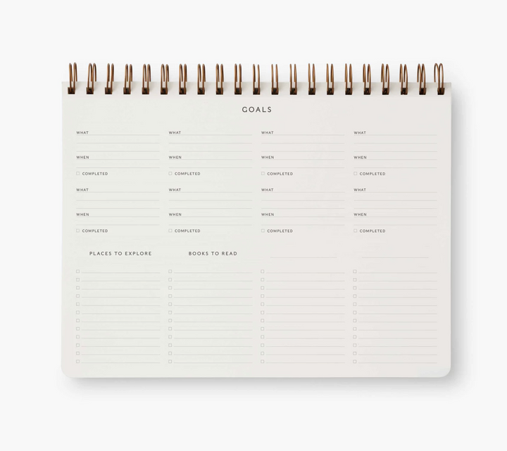 2025 English Rose 12-Month Top Spiral Planner