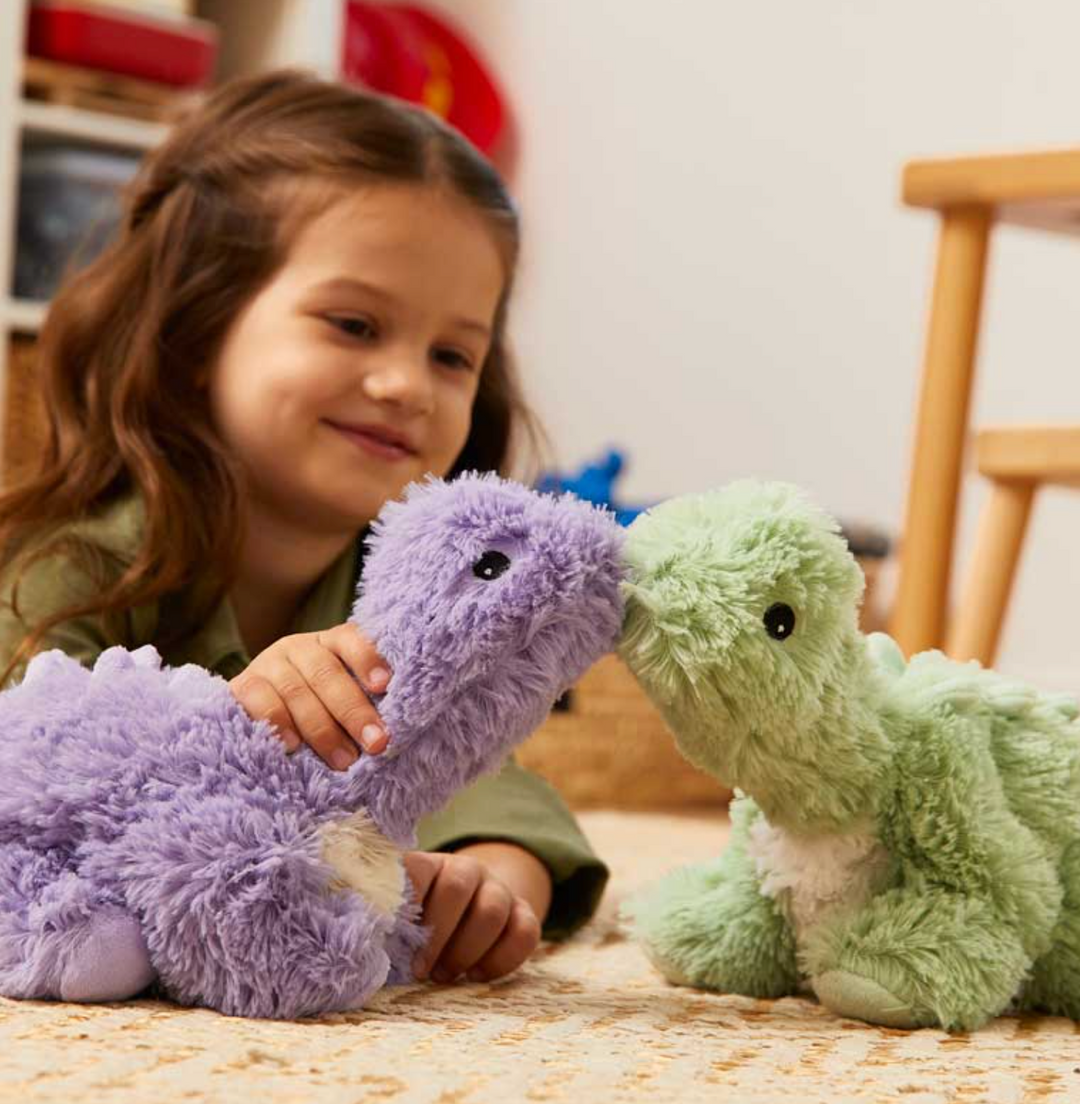 Green Long Neck Warmies Stuffed Dinosaur
