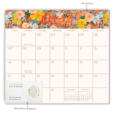 2024 Floral Calendar Pad