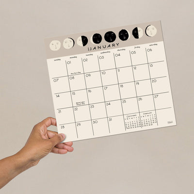 2024 Moon Faces Calendar Pad