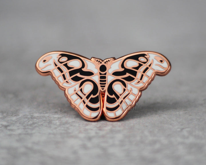 Atlas Moth Pin - Rose Gold