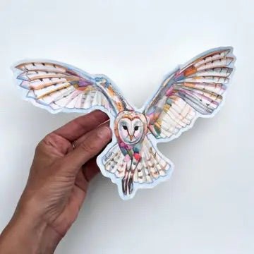 Swooping Barn Owl Sticker