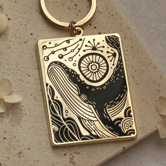 Humpback Whale and the Sea Keychain