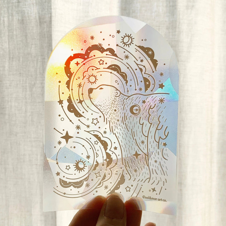 Polar Bear Northern Sky Suncatcher Sticker