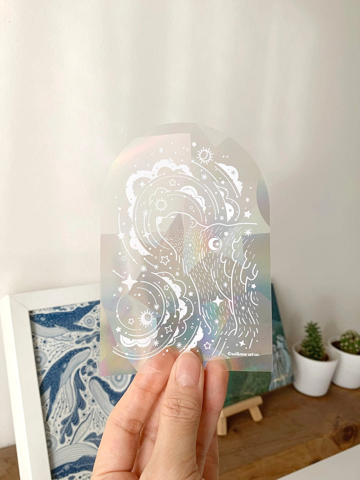Polar Bear Northern Sky Suncatcher Sticker