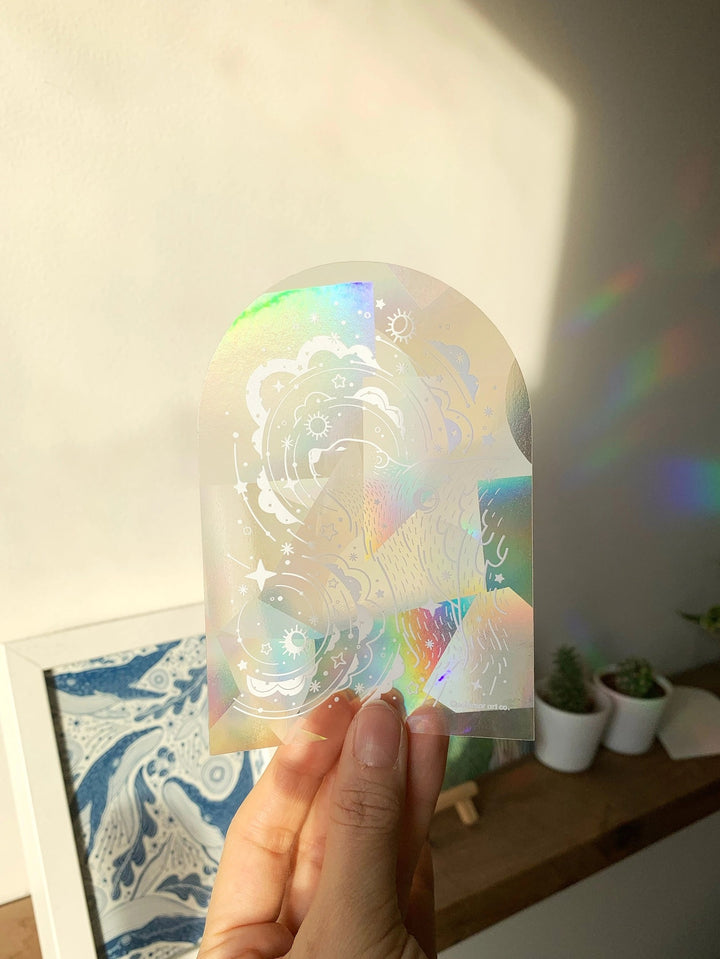 Polar Bear Northern Sky Suncatcher Sticker