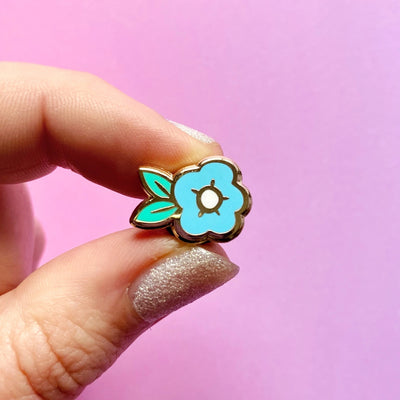 Mini Blue Flower Pin