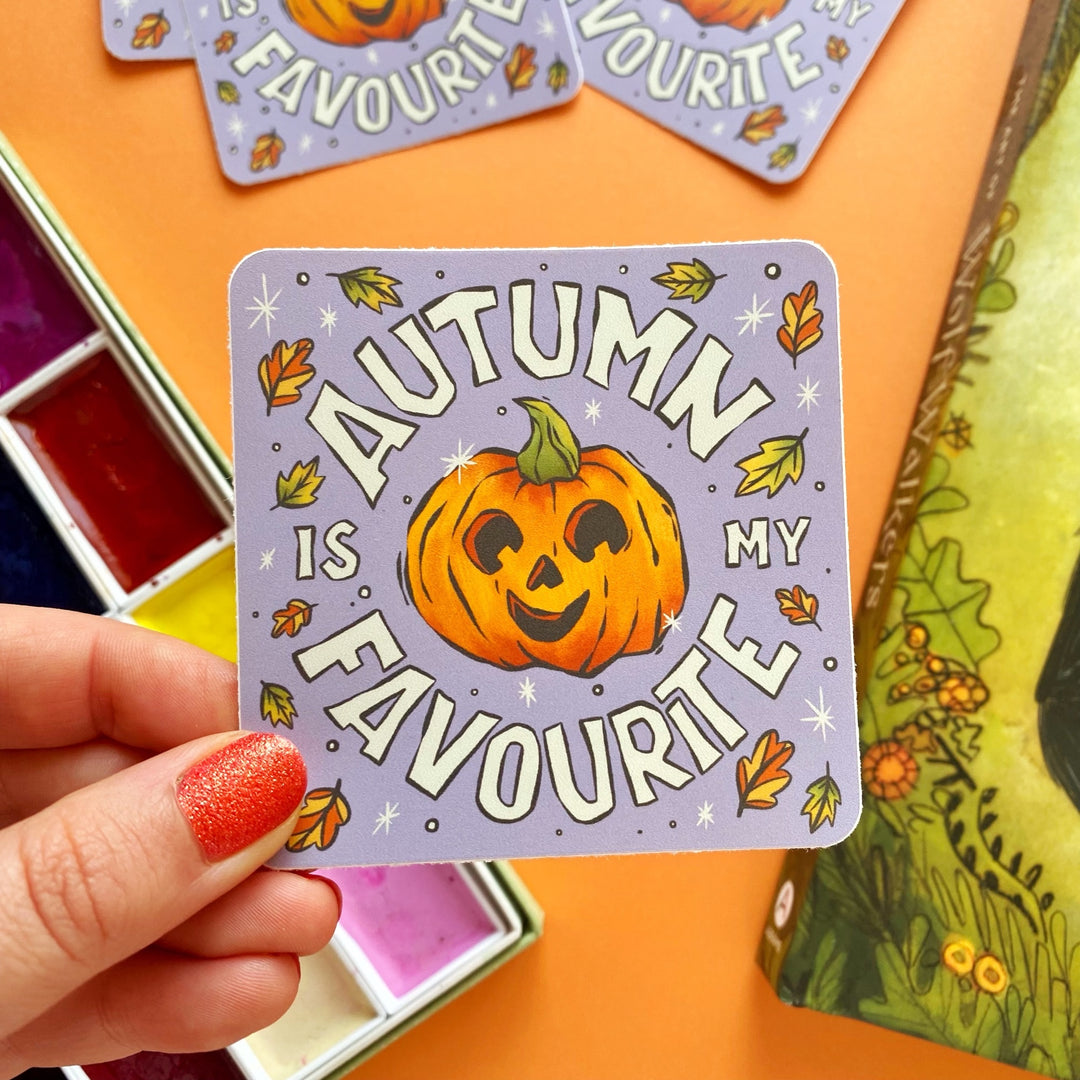 Autumn Is My Favorite Sticker - Lilac