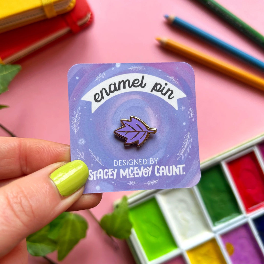 Mini Purple Leaf Pin