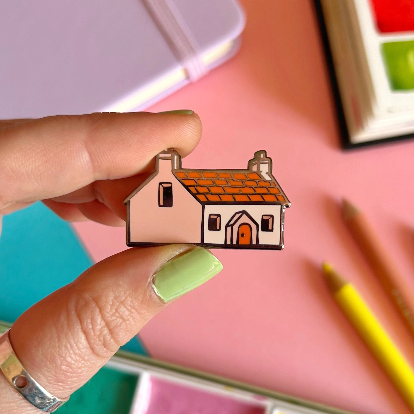 Pink Cottage Pin