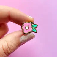 Mini Pink Flower Pin