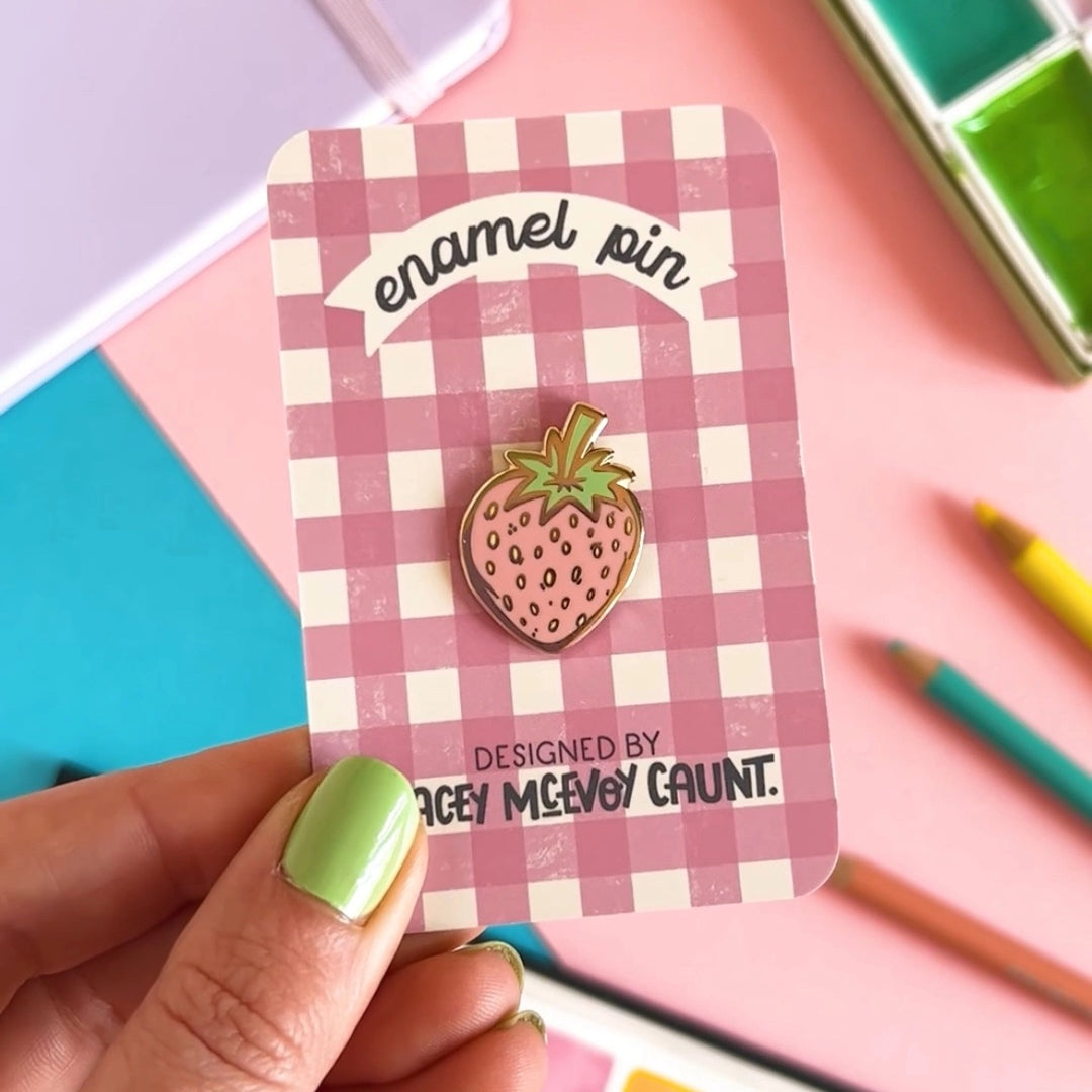 Stacey's Pink Strawberry Pin