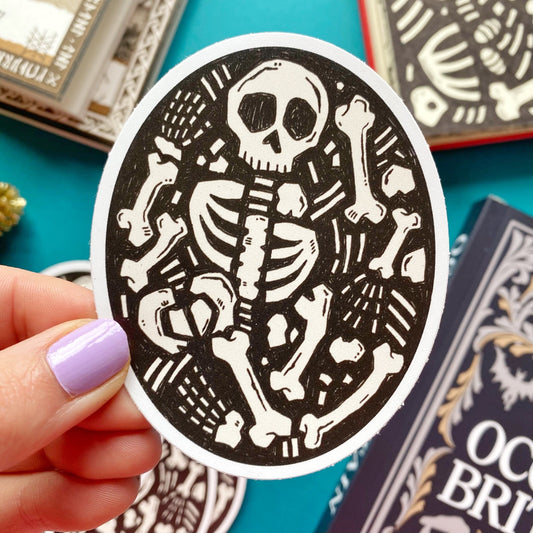 Oval Skeleton Sticker