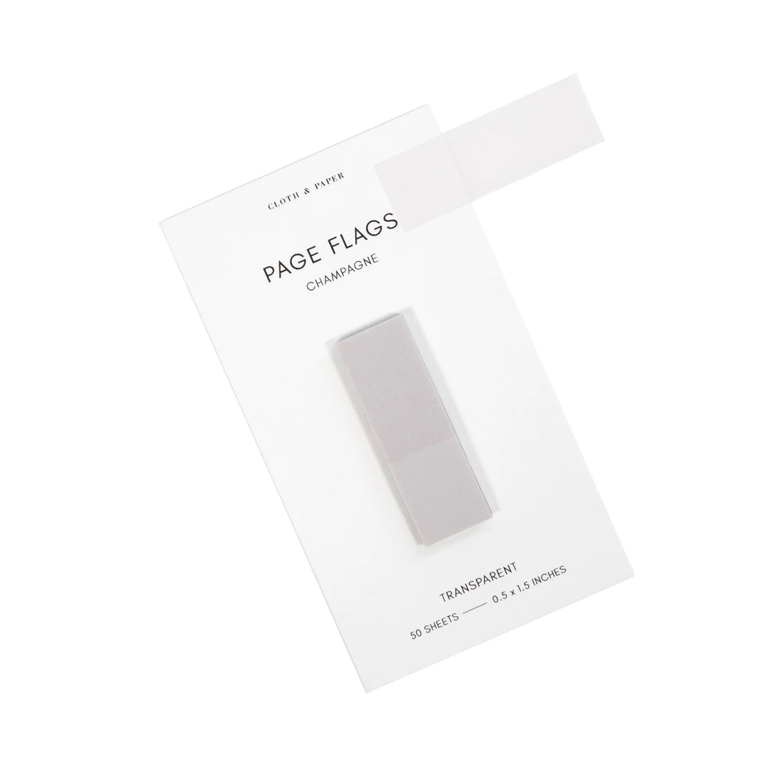 Slim Transparent Page Flags - Champagne